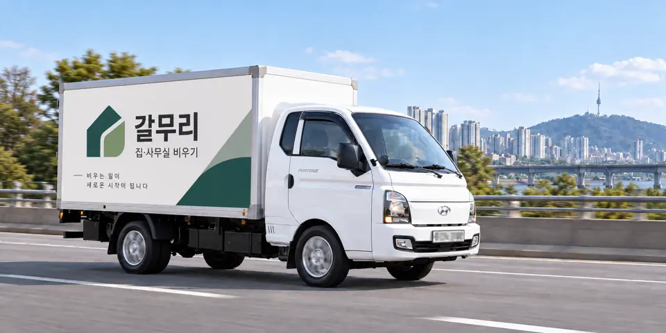 갈무리 작업 차량을 그린 그림, 고잔동 유품정리
